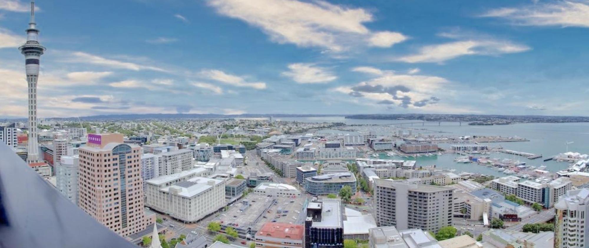 Top Floor Harbour View And Skytower View Apartment In Cbd Auckland Kültér fotó